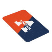 Virginia Cavaliers Color Block Distress Magneet (Rechterzijde)