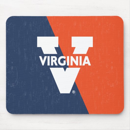 Virginia Cavaliers Color Block Distress Muismat (Voorkant)