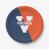 Virginia Cavaliers Color Block Distress Papieren Bordje (Voorkant)