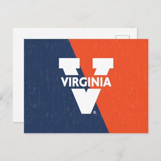 Virginia Cavaliers Color Block Distress Uitnodiging Briefkaart (Voorkant / Achterkant)
