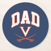Virginia Cavaliers Dad Ronde Kartonnen Onderzetter (Voorkant)