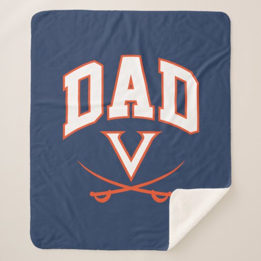 Virginia Cavaliers Dad Sherpa Deken (Voorkant)