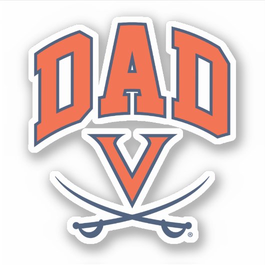 Virginia Cavaliers Dad Sticker (Voorkant)