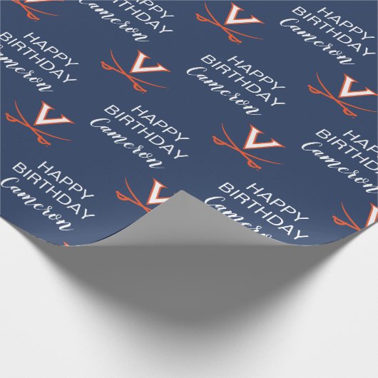 Virginia Cavaliers | Geboortedag Cadeaupapier (Hoek)