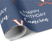 Virginia Cavaliers | Geboortedag Cadeaupapier (Rol Hoek)