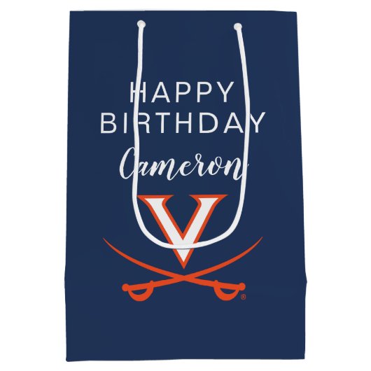 Virginia Cavaliers | Geboortedag Medium Cadeauzakje (Achterkant)