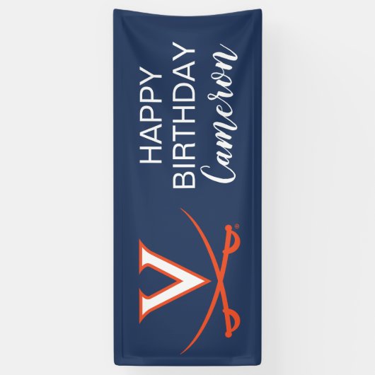 Virginia Cavaliers | Geboortedag Spandoek (Verticaal)