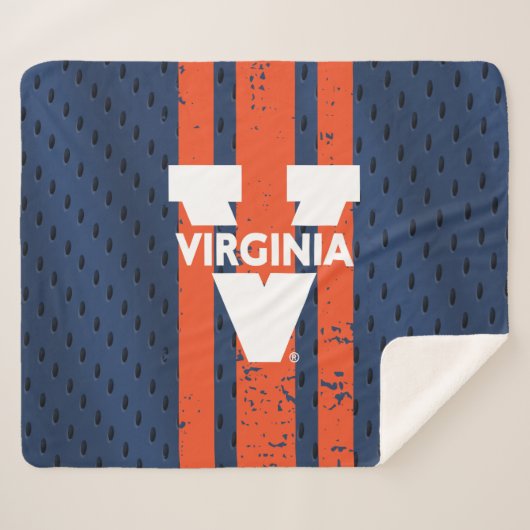 Virginia Cavaliers Jersey Sherpa Deken (Voorkant (horizontaal))