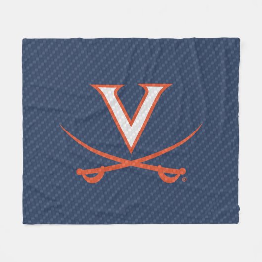 Virginia Cavaliers koolstofvezel Fleece Deken (Voorkant (Horizontaal))