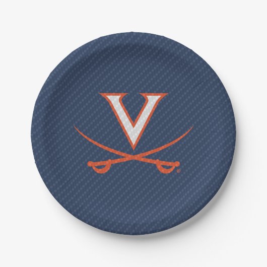 Virginia Cavaliers koolstofvezel Papieren Bordje (Voorkant)