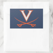 Virginia Cavaliers koolstofvezel Rechthoekige Sticker (Tas)