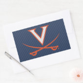 Virginia Cavaliers koolstofvezel Rechthoekige Sticker (Envelop)