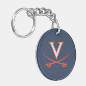 Virginia Cavaliers koolstofvezel Sleutelhanger (Voorkant Links)