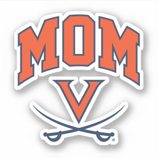 Virginia Cavaliers Mama Sticker (Voorkant)