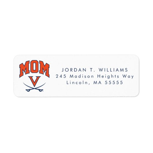 Virginia Cavaliers Moeder Etiket (Voorkant)