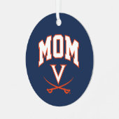 Virginia Cavaliers Moeder Metalen Ornament (Voorkant links)