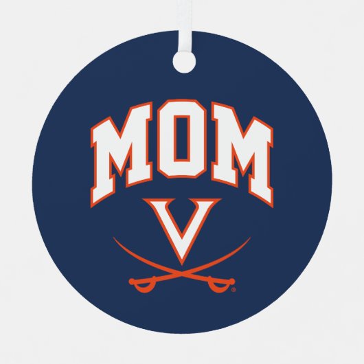 Virginia Cavaliers Moeder Metalen Ornament (Voorkant)
