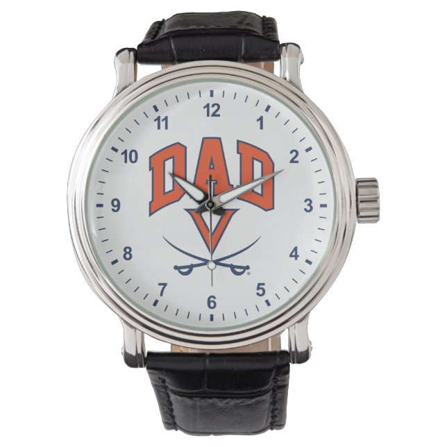 Virginia Cavaliers Papa Horloge (Voorkant)