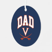 Virginia Cavaliers papa Metalen Ornament (Voorkant links)