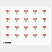 Virginia Cavaliers Papa Ronde Sticker (Vel)