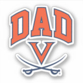 Virginia Cavaliers Papa Sticker (Voorkant)