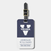 Virginia Cavaliers Polka Dots Bagagelabel (Voorkant verticaal)