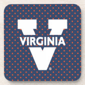Virginia Cavaliers Polka Dots Bier Onderzetter (Voorkant)