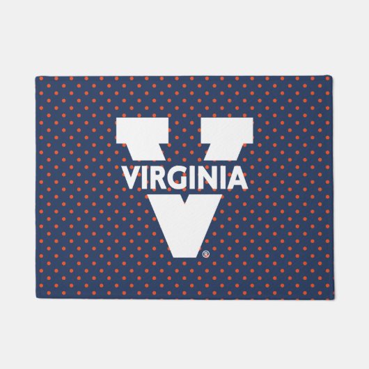 Virginia Cavaliers Polka Dots Deurmat (Voorkant)