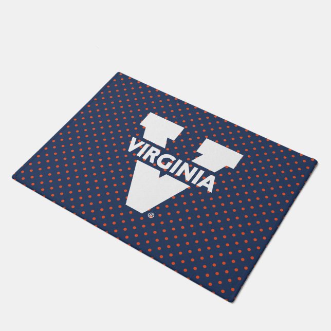 Virginia Cavaliers Polka Dots Deurmat (Schuin)