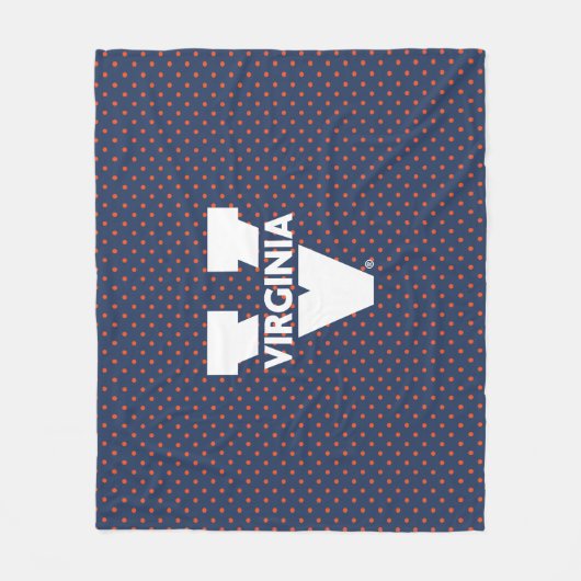 Virginia Cavaliers Polka Dots Fleece Deken (Voorkant)