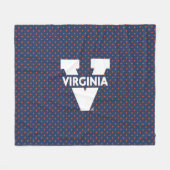 Virginia Cavaliers Polka Dots Fleece Deken (Voorkant (Horizontaal))