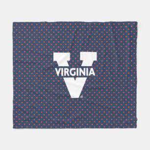 Virginia Cavaliers Polka Dots Fleece Deken