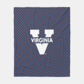 Virginia Cavaliers Polka Dots Fleece Deken (Voorkant)