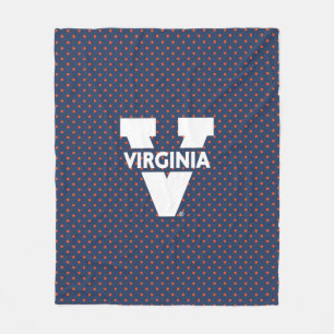 Virginia Cavaliers Polka Dots Fleece Deken