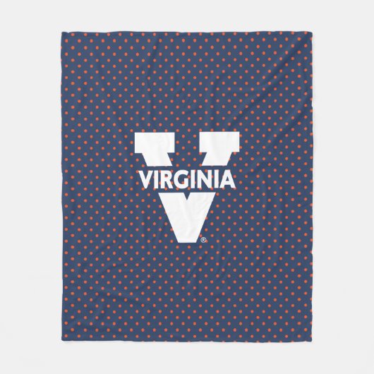 Virginia Cavaliers Polka Dots Fleece Deken (Voorkant)