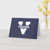 Virginia Cavaliers Polka Dots Kaart (Gele Bloem)