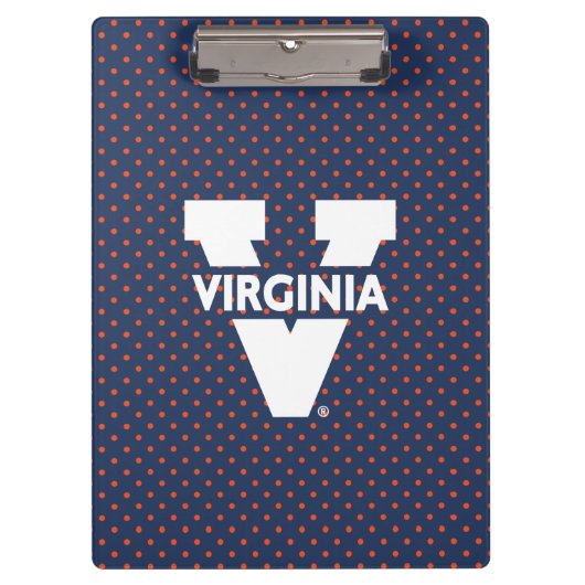 Virginia Cavaliers Polka Dots Klembord (Voorkant)