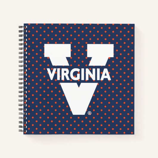 Virginia Cavaliers Polka Dots Notitieboek (Voorkant)