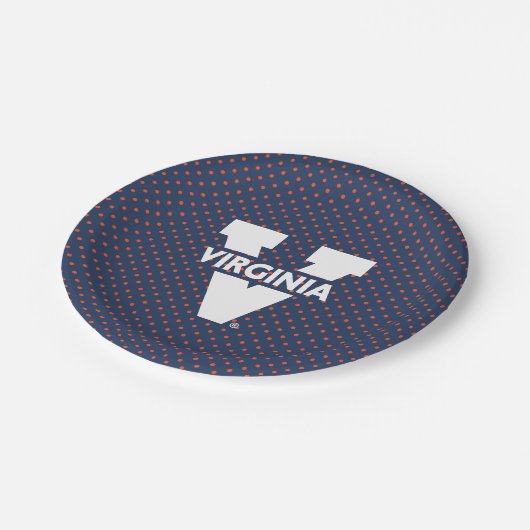 Virginia Cavaliers Polka Dots Papieren Bordje (Gekanteld)