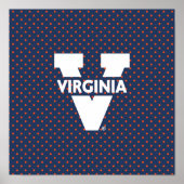 Virginia Cavaliers Polka Dots Poster (Voorkant)