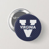 Virginia Cavaliers Polka Dots Ronde Button 5,7 Cm (Voorkant /achterkant)