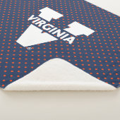 Virginia Cavaliers Polka Dots Sherpa Deken (3/4)
