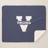Virginia Cavaliers Polka Dots Sherpa Deken (Voorkant (horizontaal))