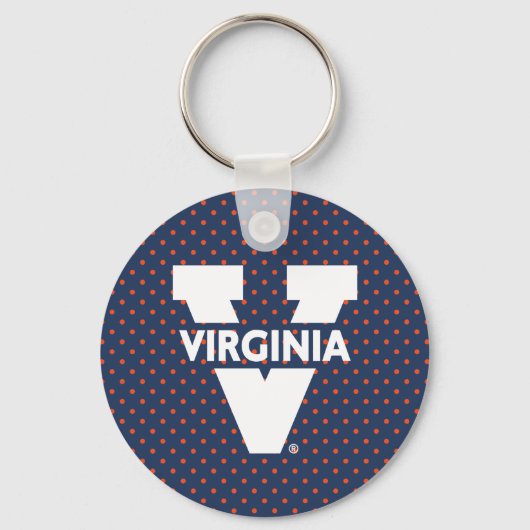 Virginia Cavaliers Polka Dots Sleutelhanger (Voorkant)