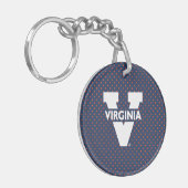 Virginia Cavaliers Polka Dots Sleutelhanger (Voorkant Links)