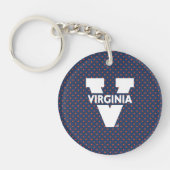 Virginia Cavaliers Polka Dots Sleutelhanger (Voorkant)