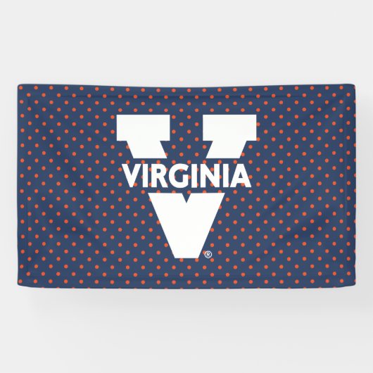 Virginia Cavaliers Polka Dots Spandoek (Horizontaal)
