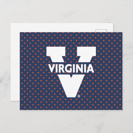 Virginia Cavaliers Polka Dots Uitnodiging Briefkaart (Voorkant / Achterkant)