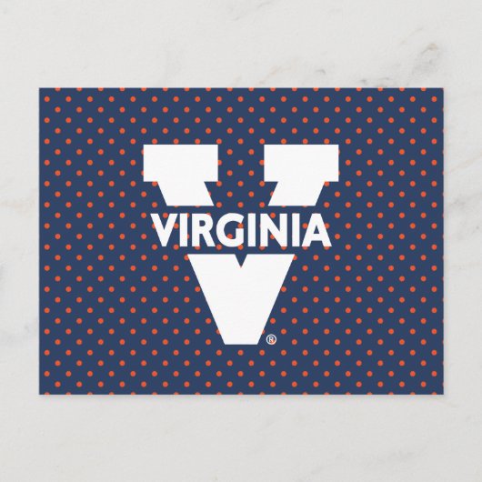 Virginia Cavaliers Polka Dots Uitnodiging Briefkaart (Voorkant)