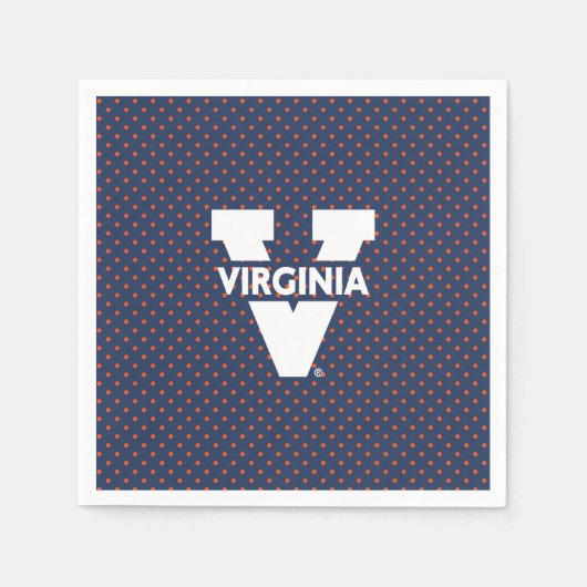 Virginia Cavaliers Stippen Servet (Voorkant)
